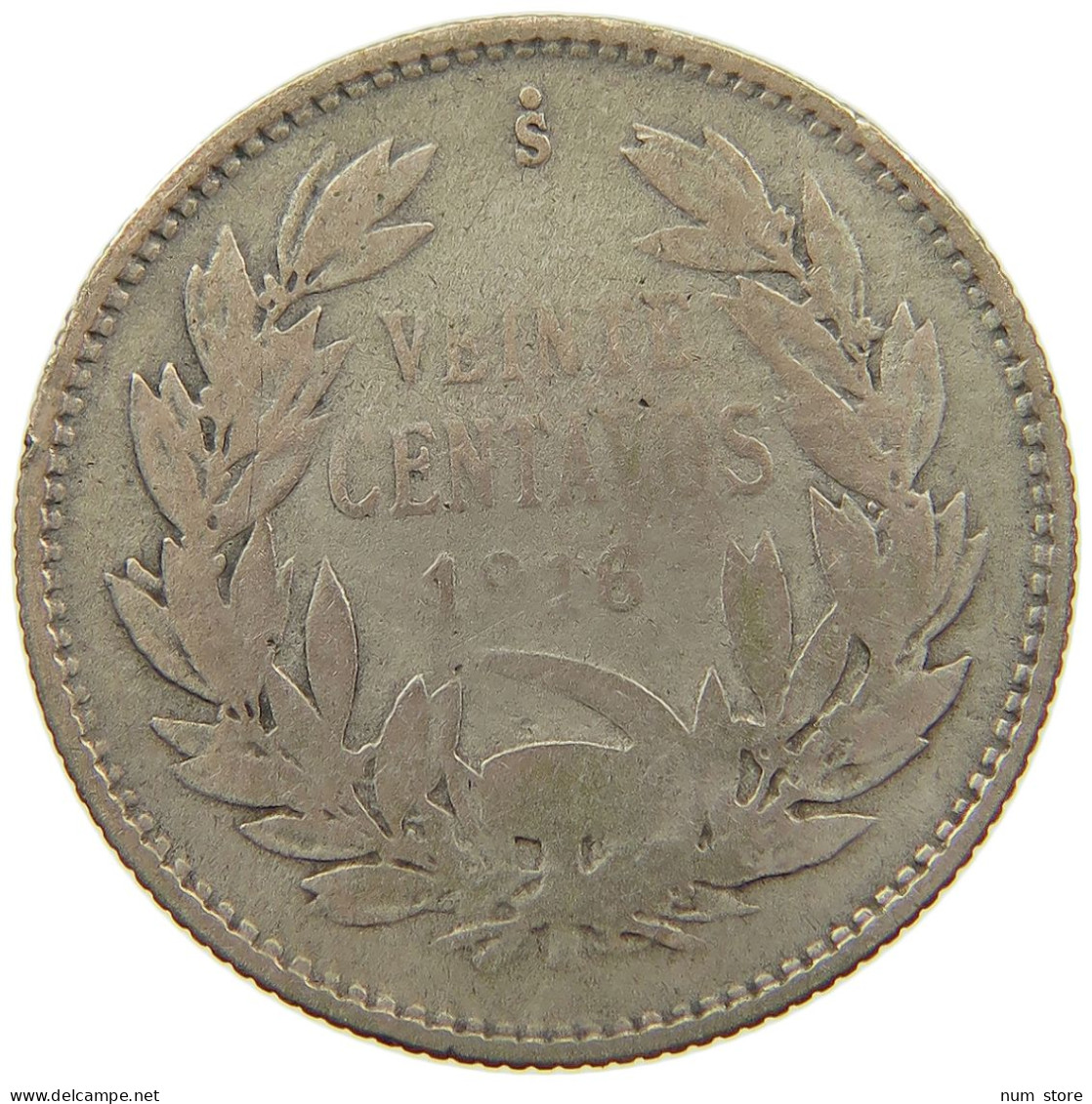 CHILE 20 CENTAVOS 1916  #a045 0097 - Chile