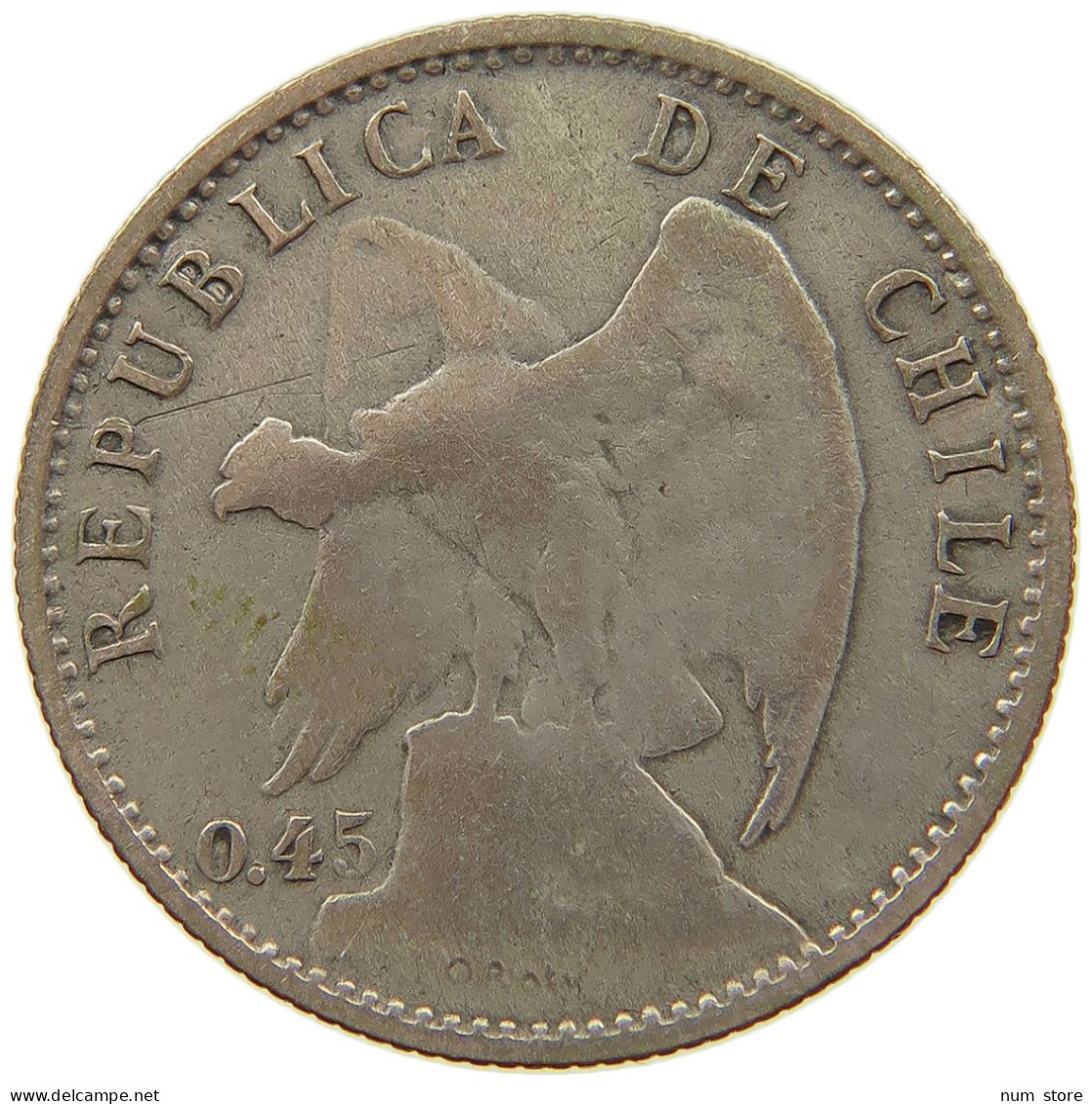 CHILE 20 CENTAVOS 1916  #a045 0097 - Chile