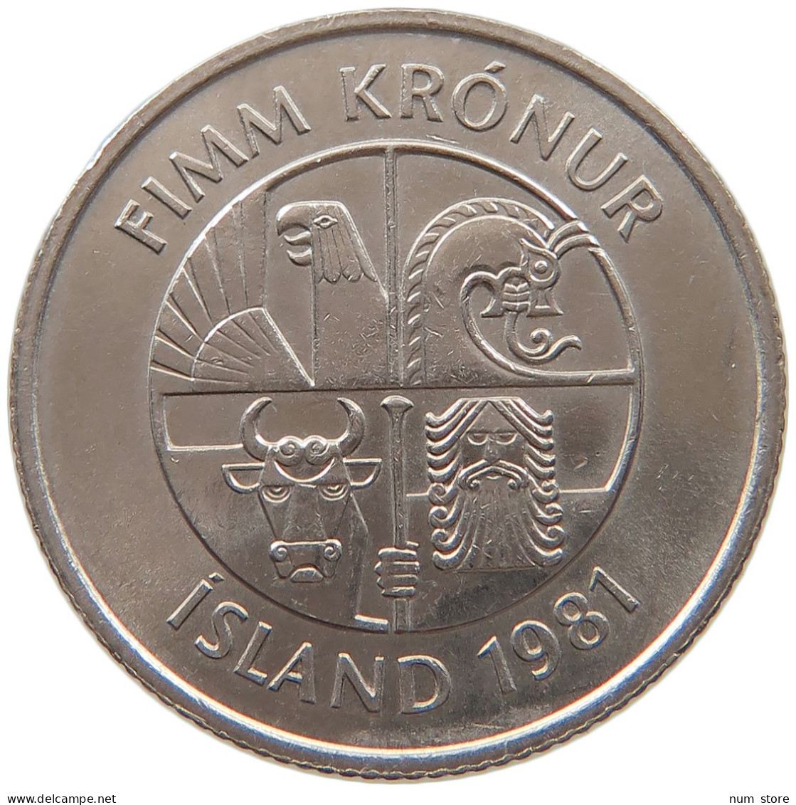 ICELAND 5 KRONUR 1981  #s079 0733 - Islande