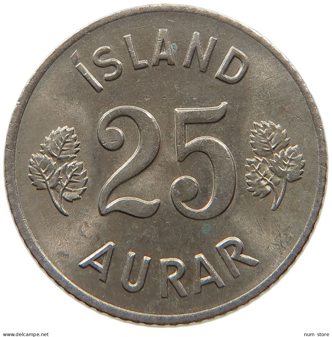 ICELAND 25 AURAR 1967  #s066 0165 - Iceland