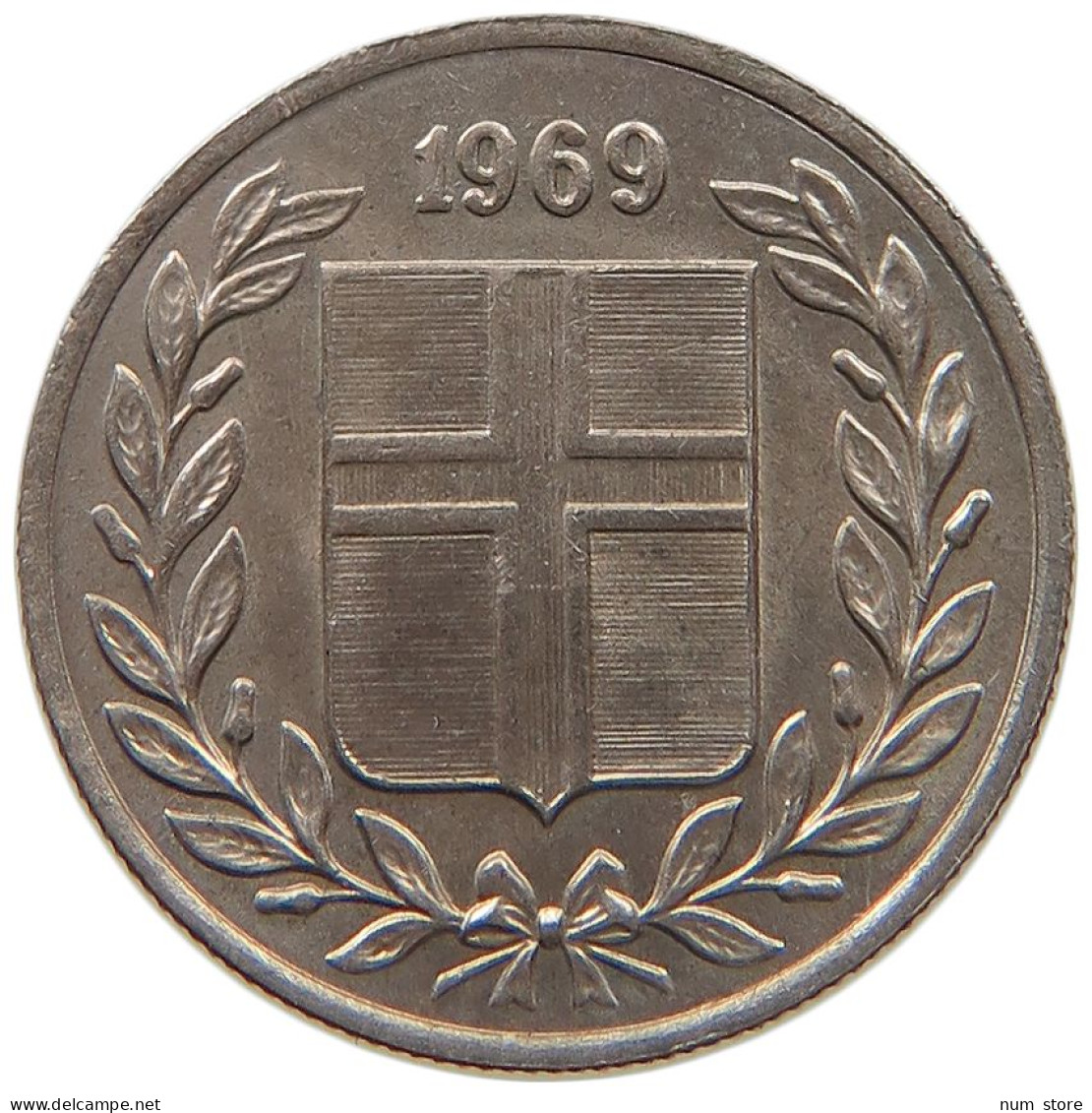 ICELAND 10 AURAR 1969  #s066 0197 - Iceland