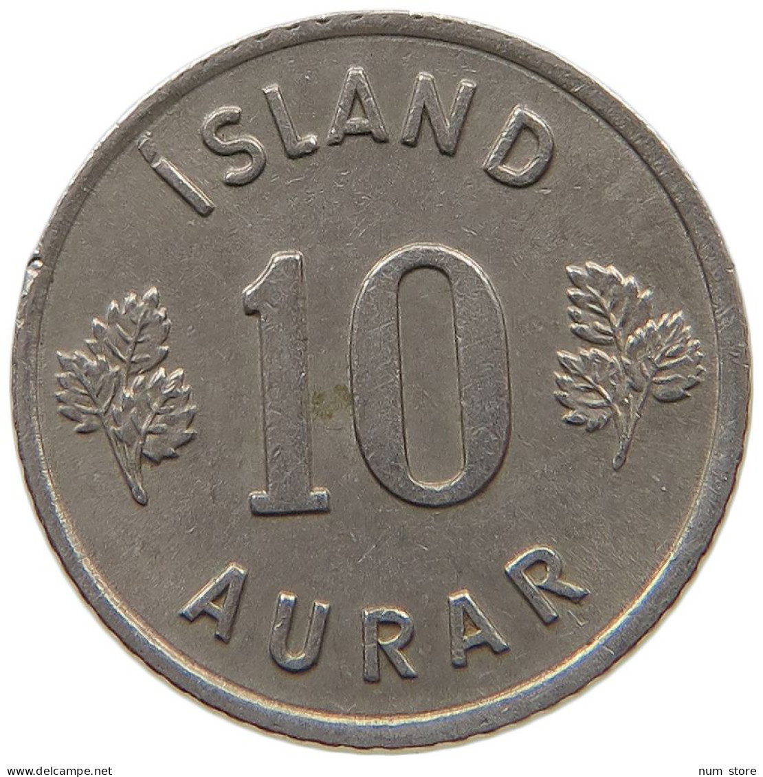 ICELAND 10 AURAR 1965  #s066 0195 - Islande