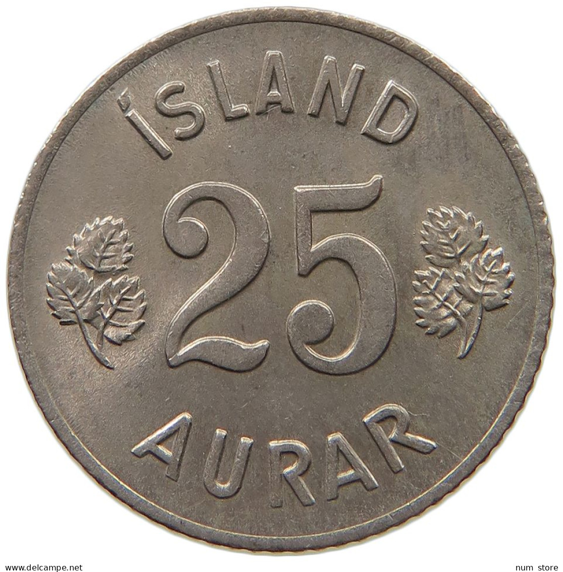 ICELAND 25 AURAR 1967  #s066 0163 - Island