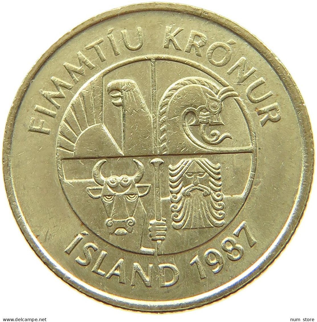 ICELAND 50 KRONUR 1987  #s066 0489 - Islande