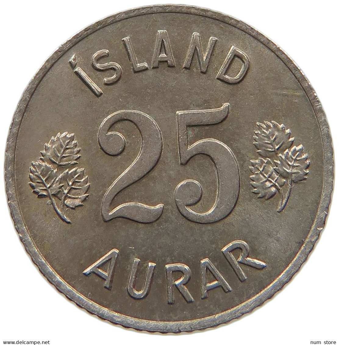 ICELAND 25 AURAR 1967  #s065 0765 - Iceland