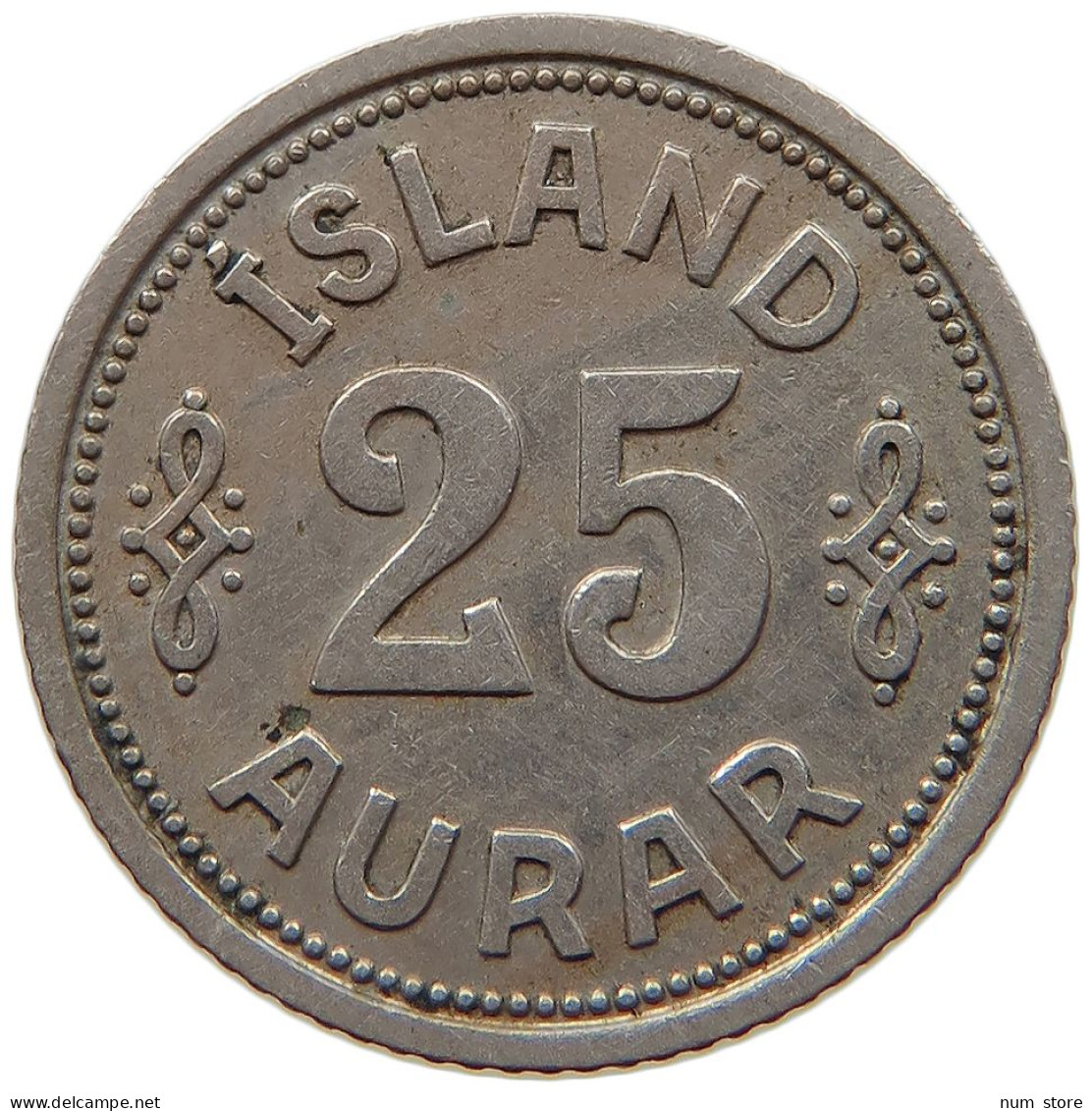 ICELAND 25 AURAR 1940  #s008 0331 - Islandia