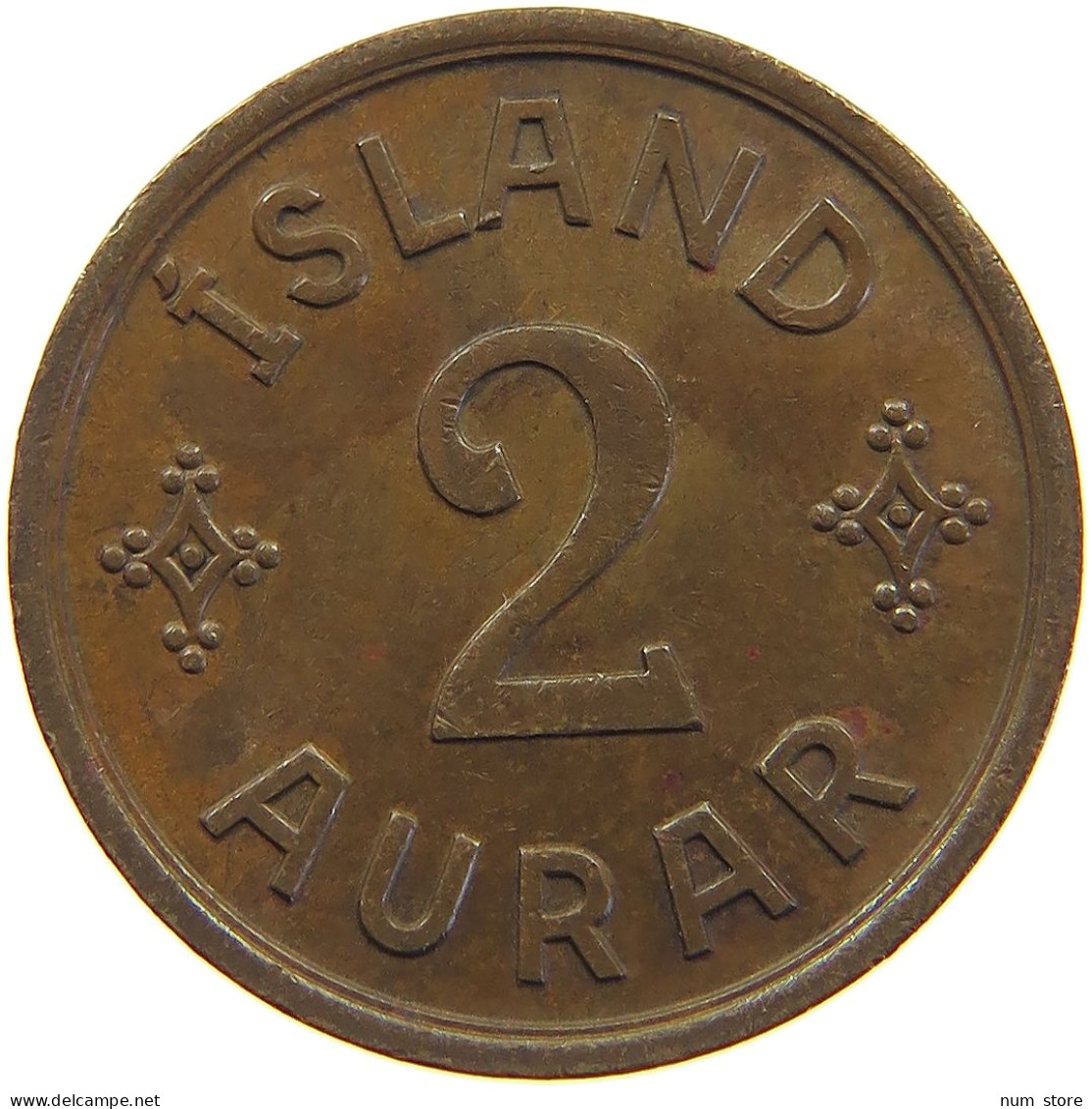 ICELAND 2 AURAR 1942  #c034 0119 - Islande