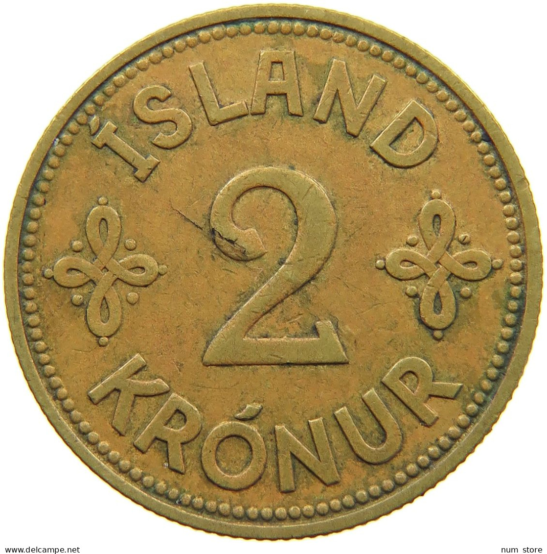 ICELAND 2 KRONUR 1940  #c036 0017 - Iceland