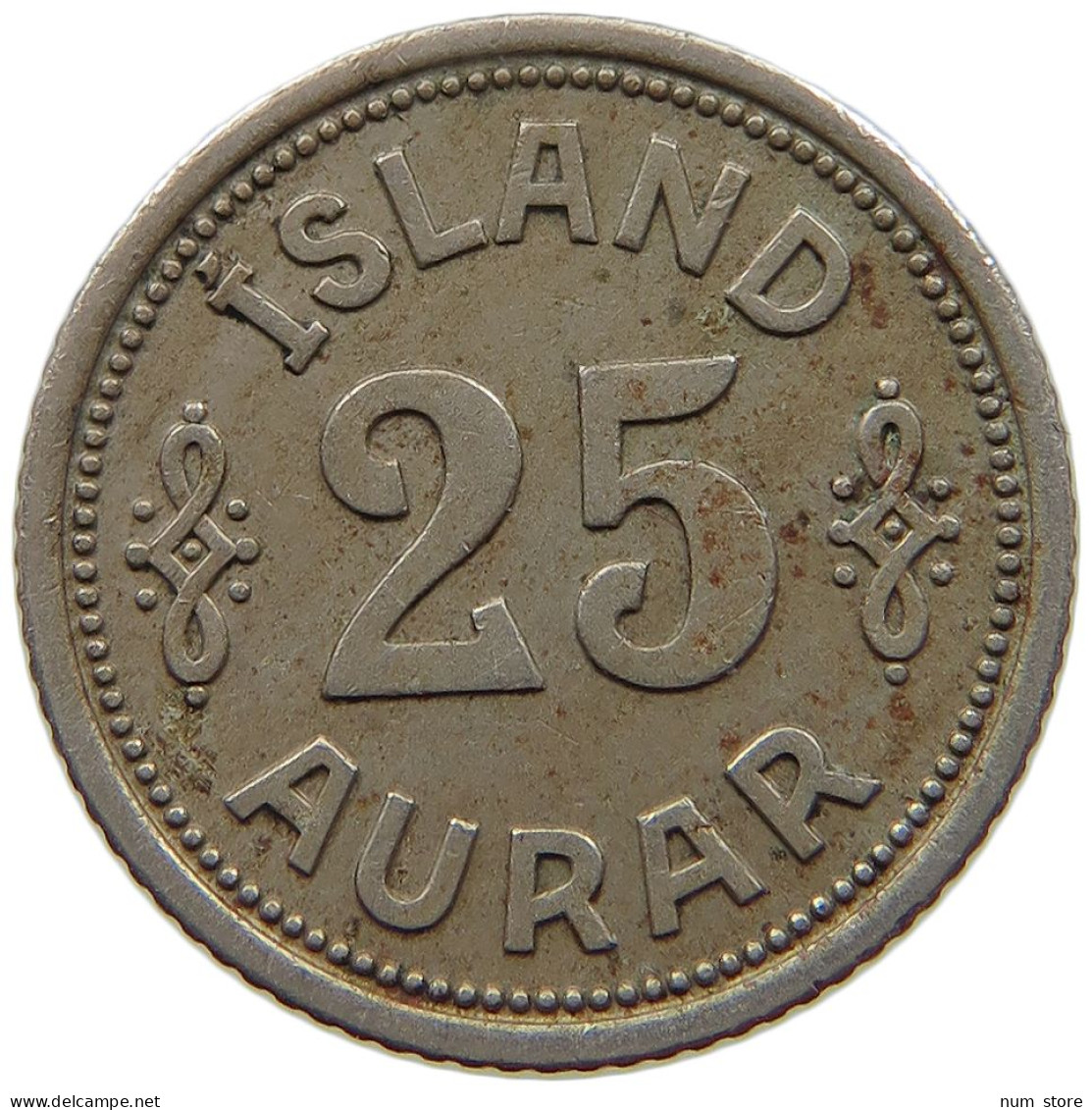 ICELAND 25 AURAR 1940  #a089 0281 - Islande