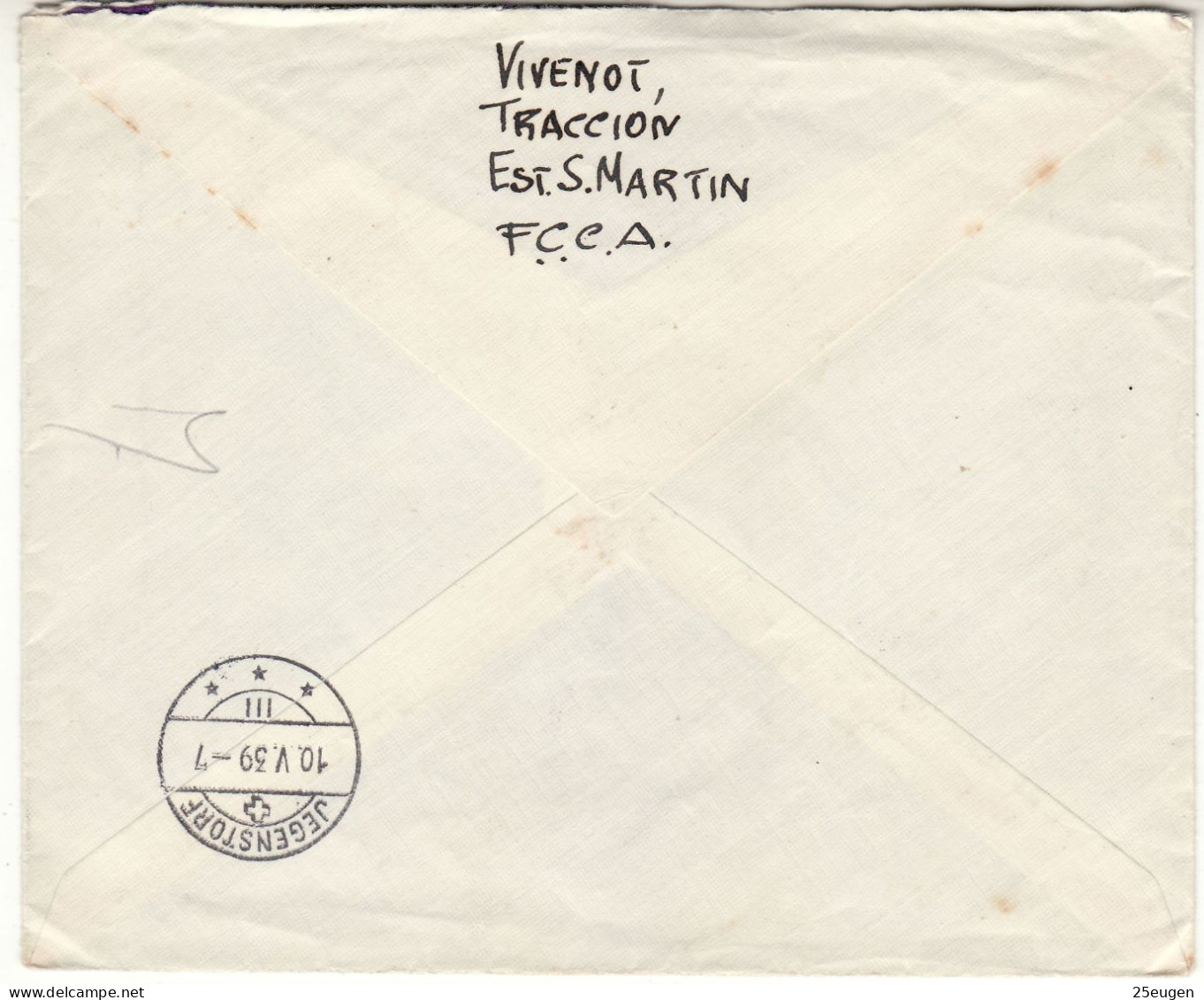ARGENTINA 1939 R -  LETTER SENT FROM BUENOS AIRES TO JEGENSDORF - Covers & Documents