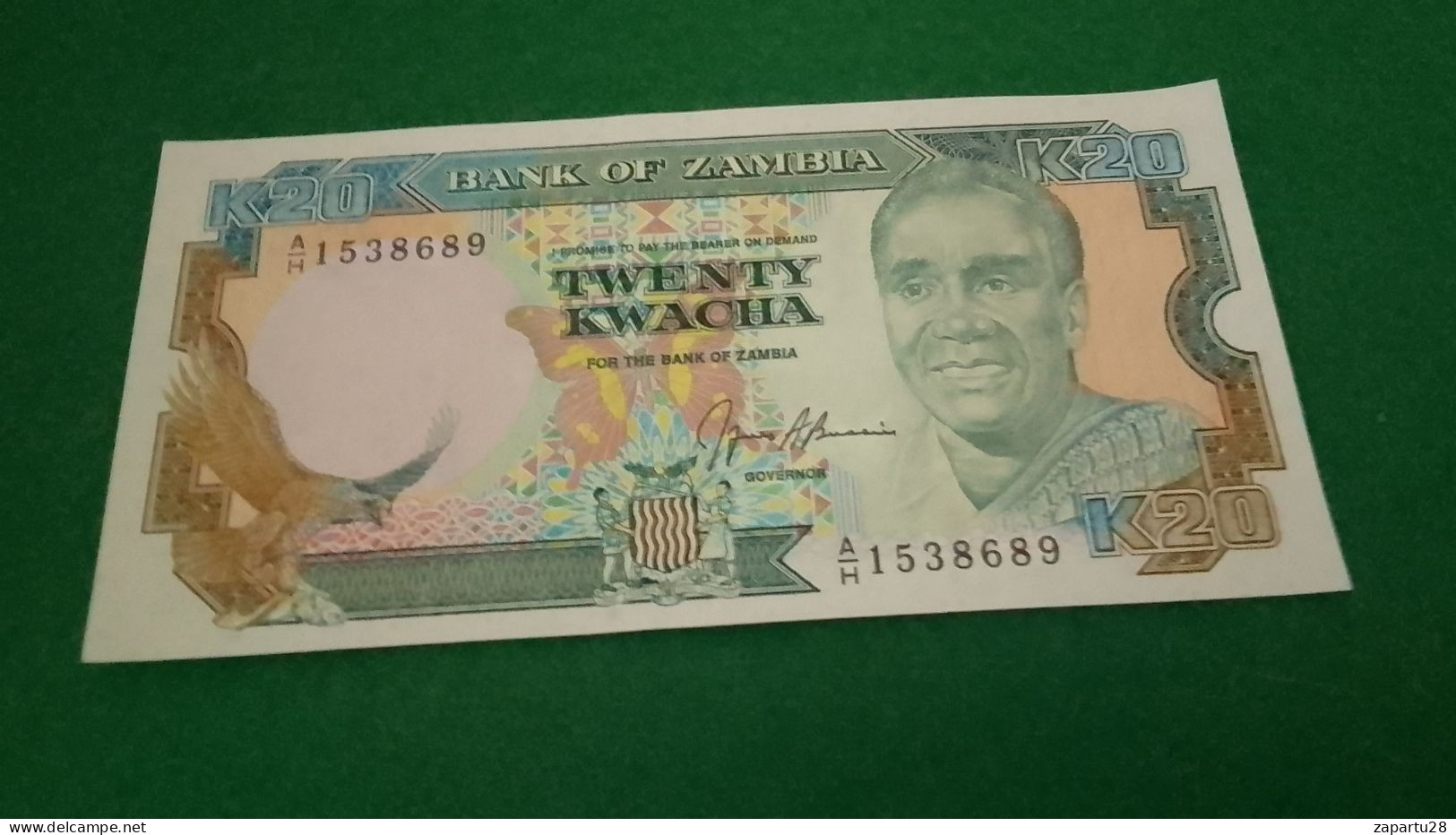 ZMBİYA            20 KWACHA  .UNC - Zambie