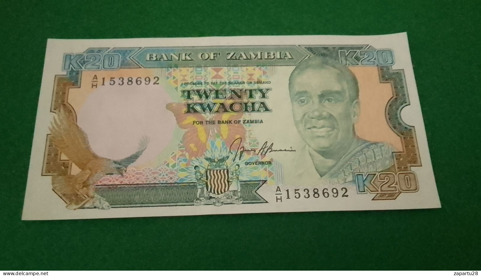 ZMBİYA            20 KWACHA  .UNC - Zambie