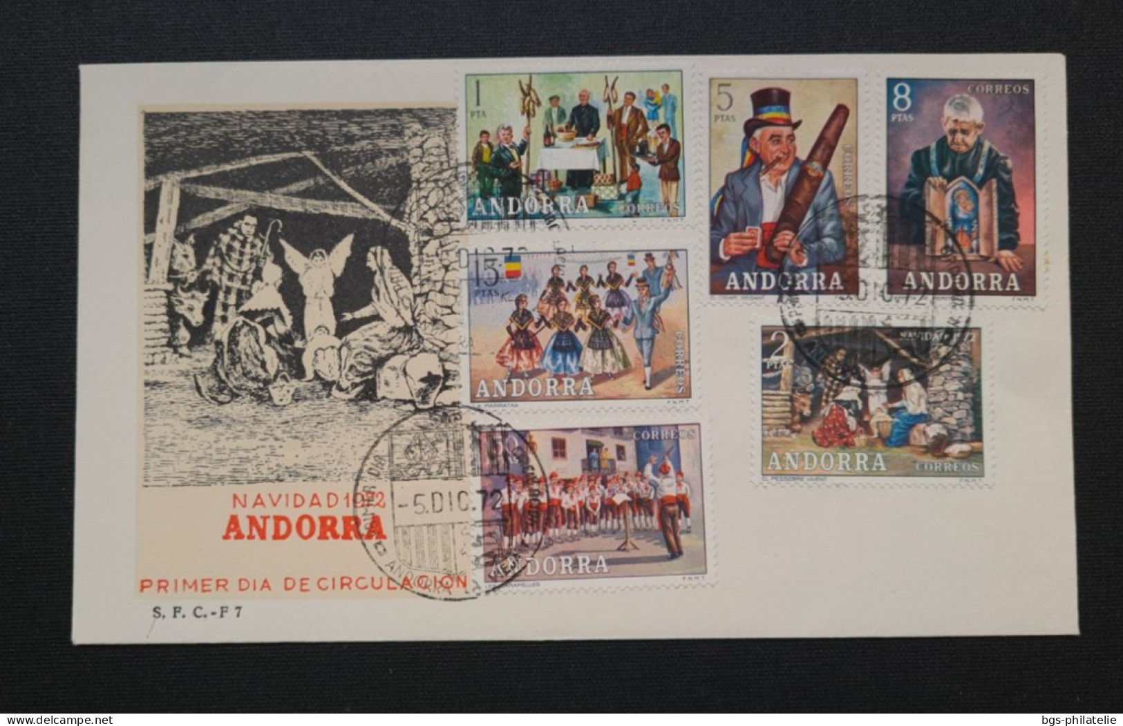 Andorre Espagnol,  Année 1972. - Covers & Documents