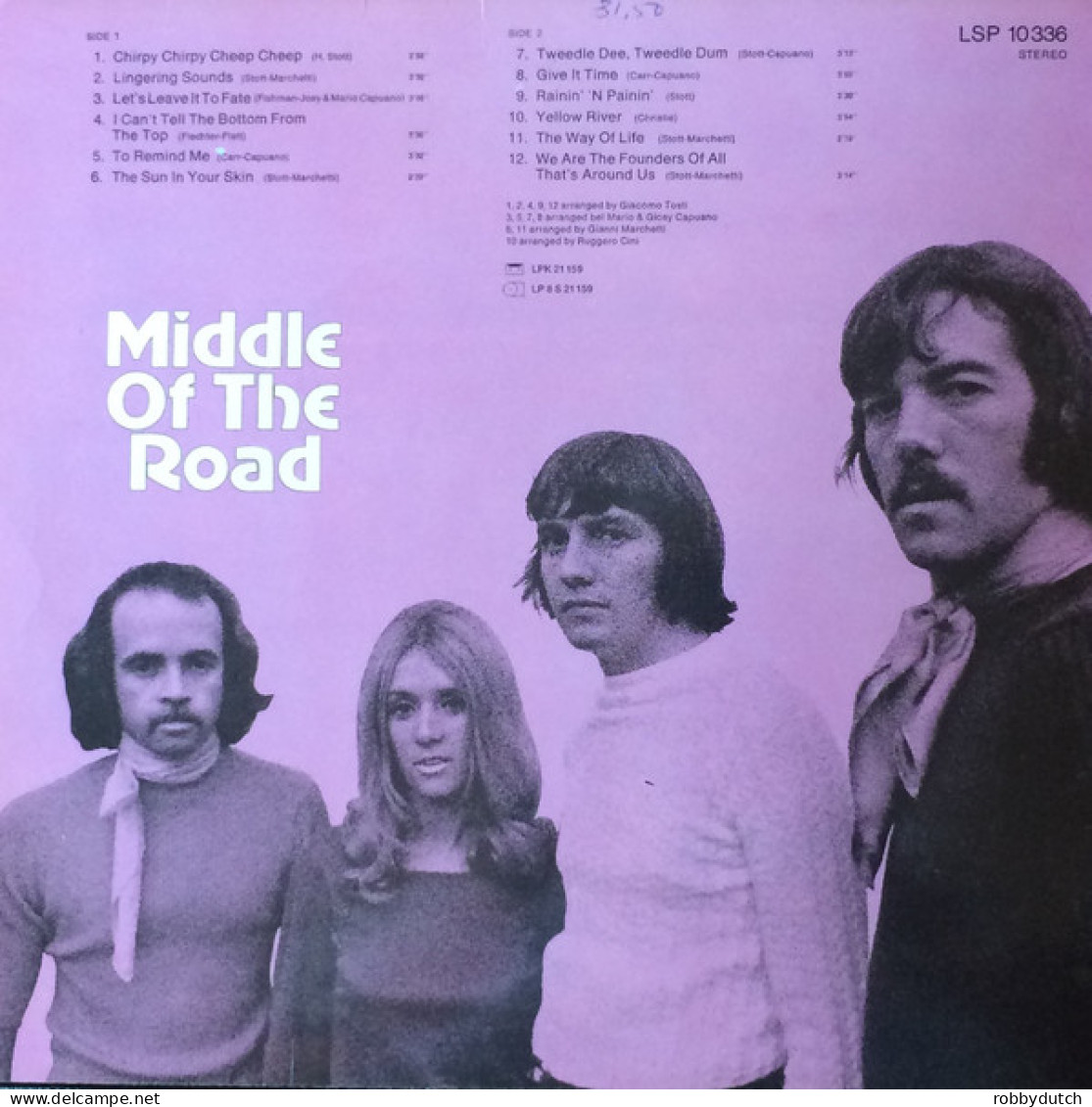 * LP *  MIDDLE OF THE ROAD - CHIRPY CHIRPY CHEEP CHEEP / TWEEDLE DEE, TWEEDLE DUM - Disco, Pop