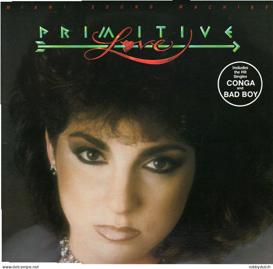 * LP *  MIAMI SOUND MACHINE (GLORIA ESTEFAN) - PRIMITIVE LOVE (Europe 1985 EX) - Disco & Pop