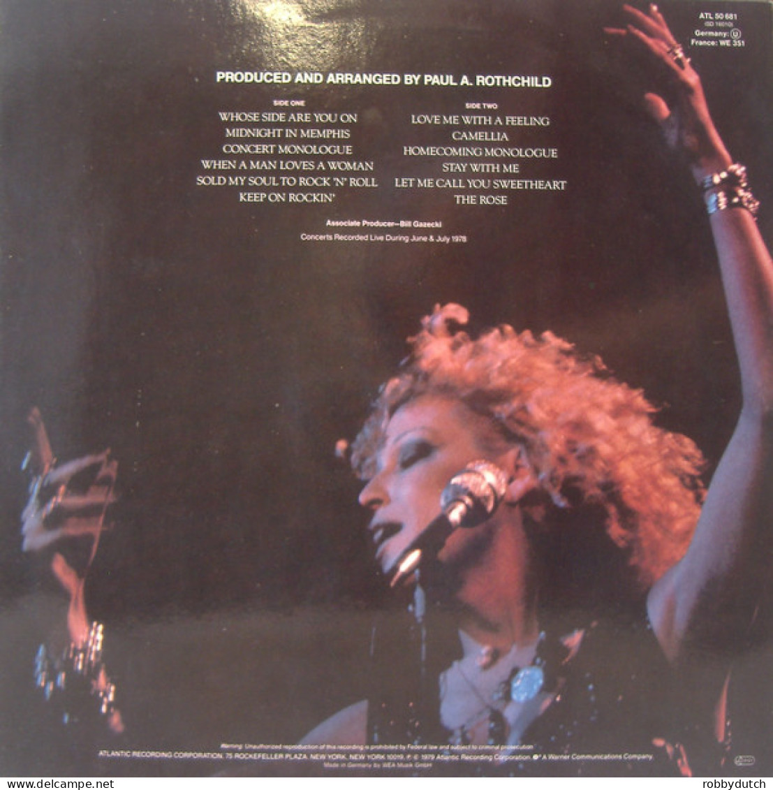 * LP *  BETTE MIDLER - THE ROSE (Holland 1979 EX-) - Filmmuziek