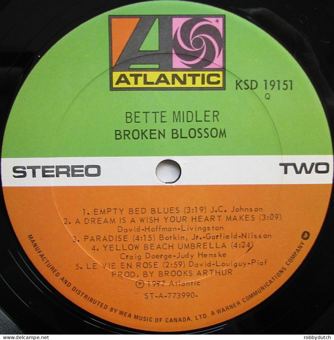 * LP *  BETTE MIDLER - BROKEN BLOSSOM (USA 1977) - Disco & Pop