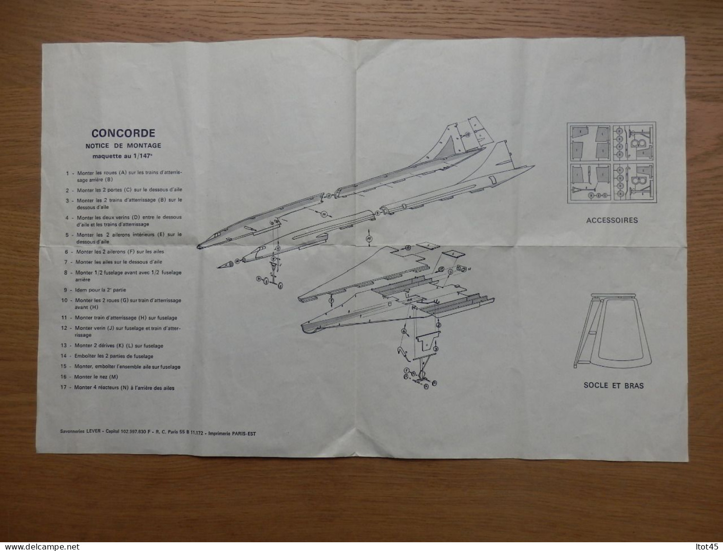 NOTICE DE MONTAGE DU CONCORDE - Avions