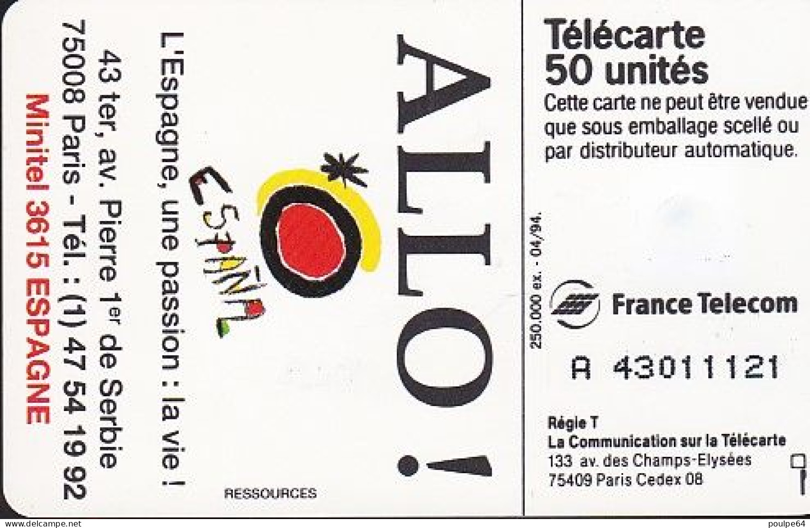 F457- 04/1994 - HOLA " Forteresse " - 50 SO3 - 1994