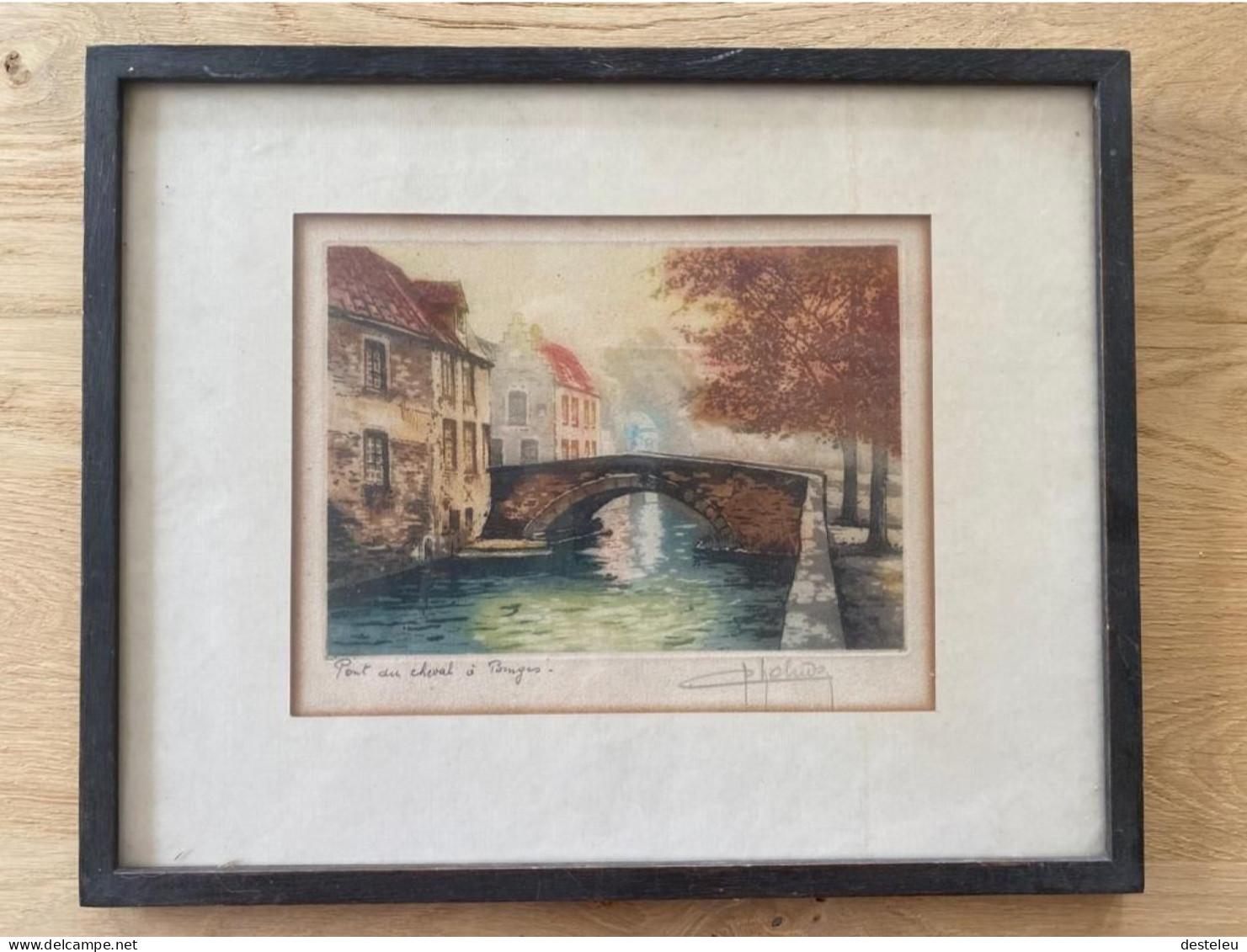 Aquarel Pont Du Cheval à Bruges - Brugge - Acquarelli