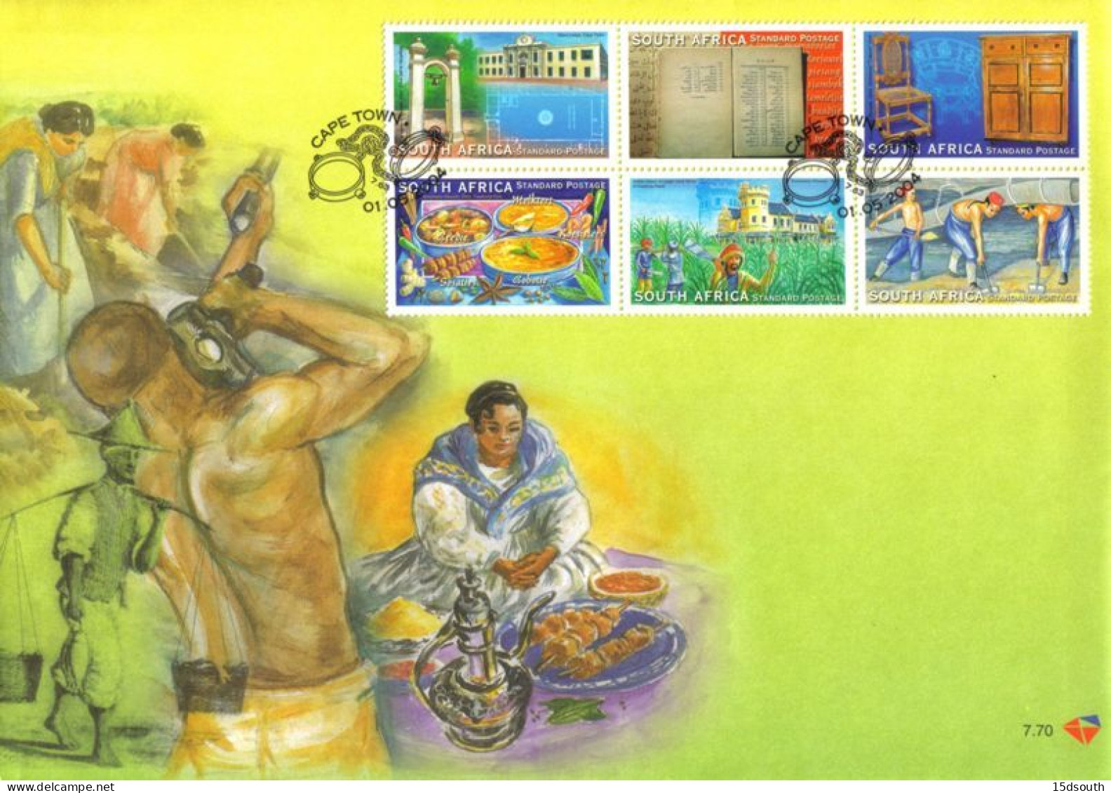 South Africa - 2004 10 Legacy Of The Slaves FDC # SG 1476-1481 - FDC