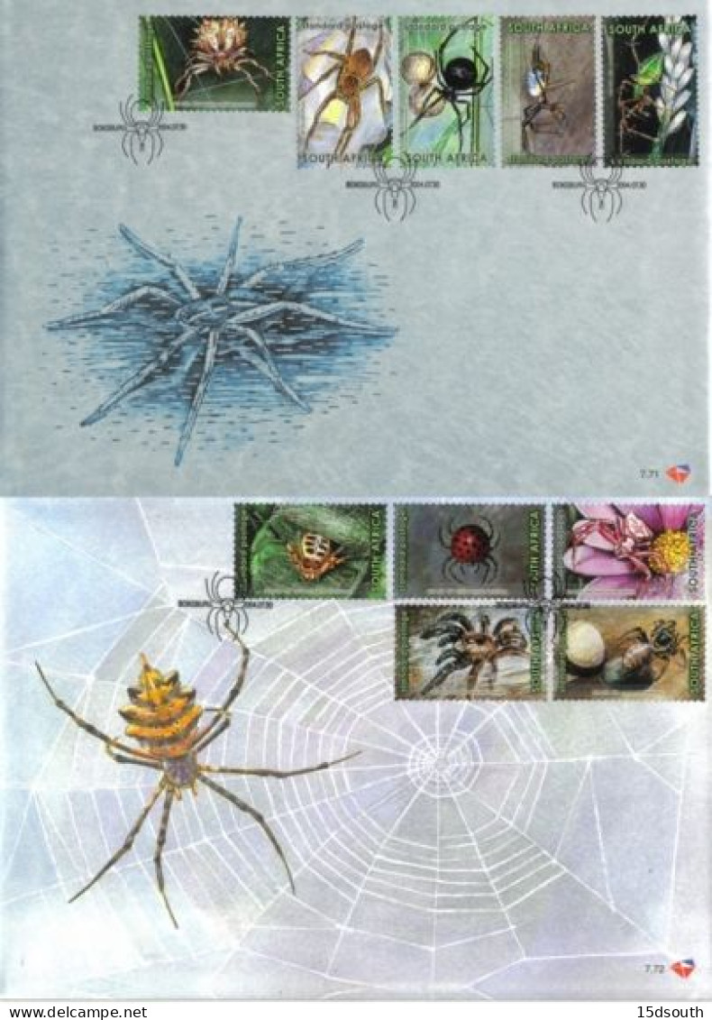 South Africa - 2004 Spiders FDC Set # SG 1556 - Arañas