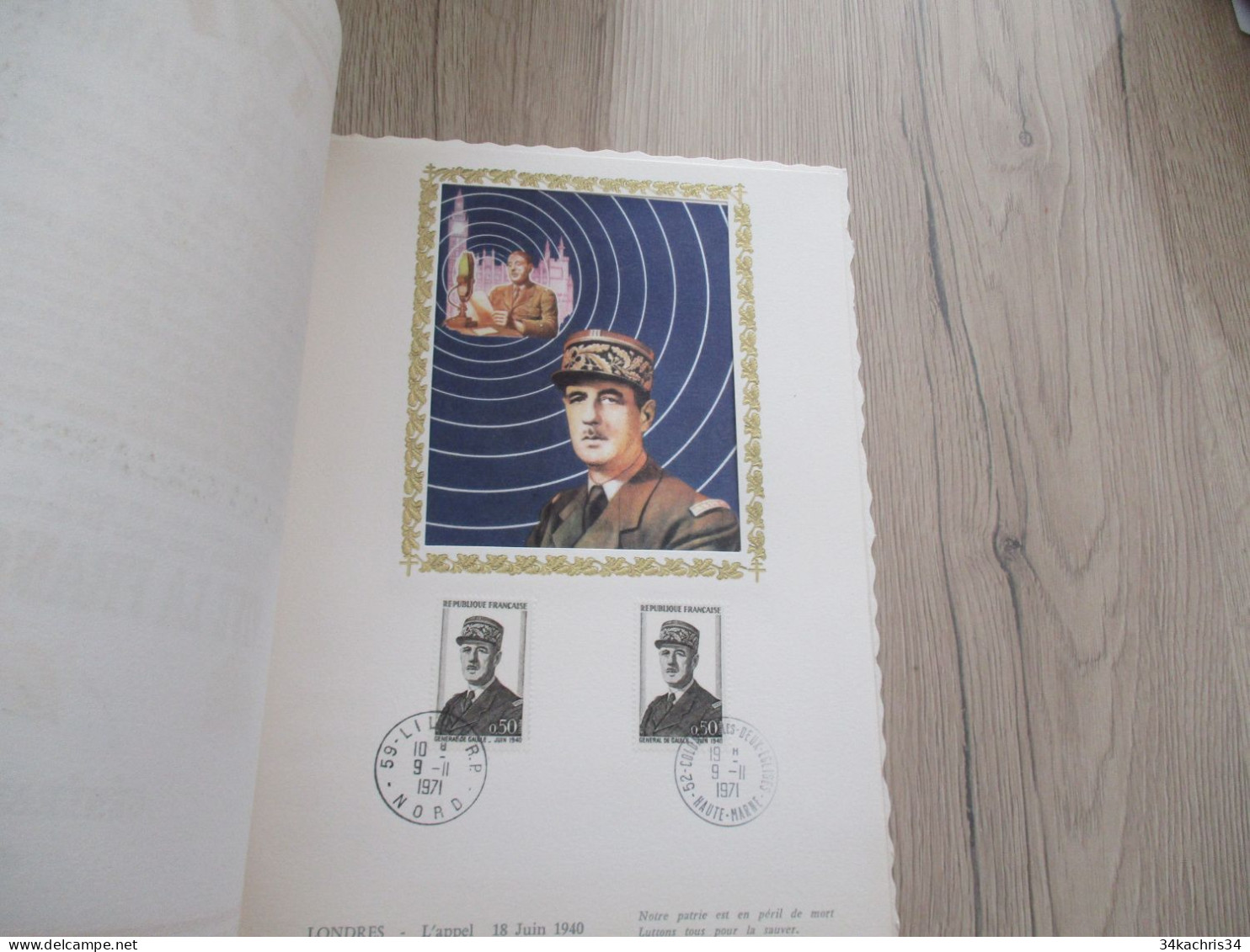 Livret Philatélique De Luxe Cérès Pour L'émission Générale De Gaulle 09/11/1971 - Lettres & Documents