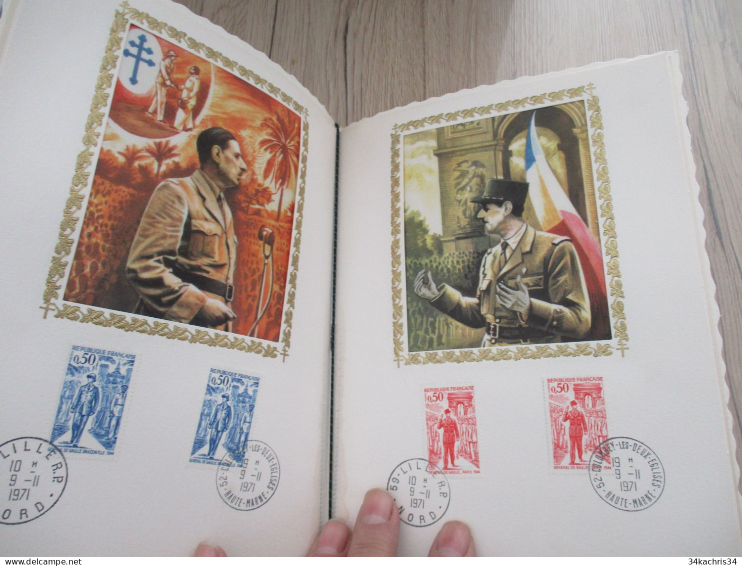 Livret Philatélique De Luxe Cérès Pour L'émission Générale De Gaulle 09/11/1971 - Covers & Documents