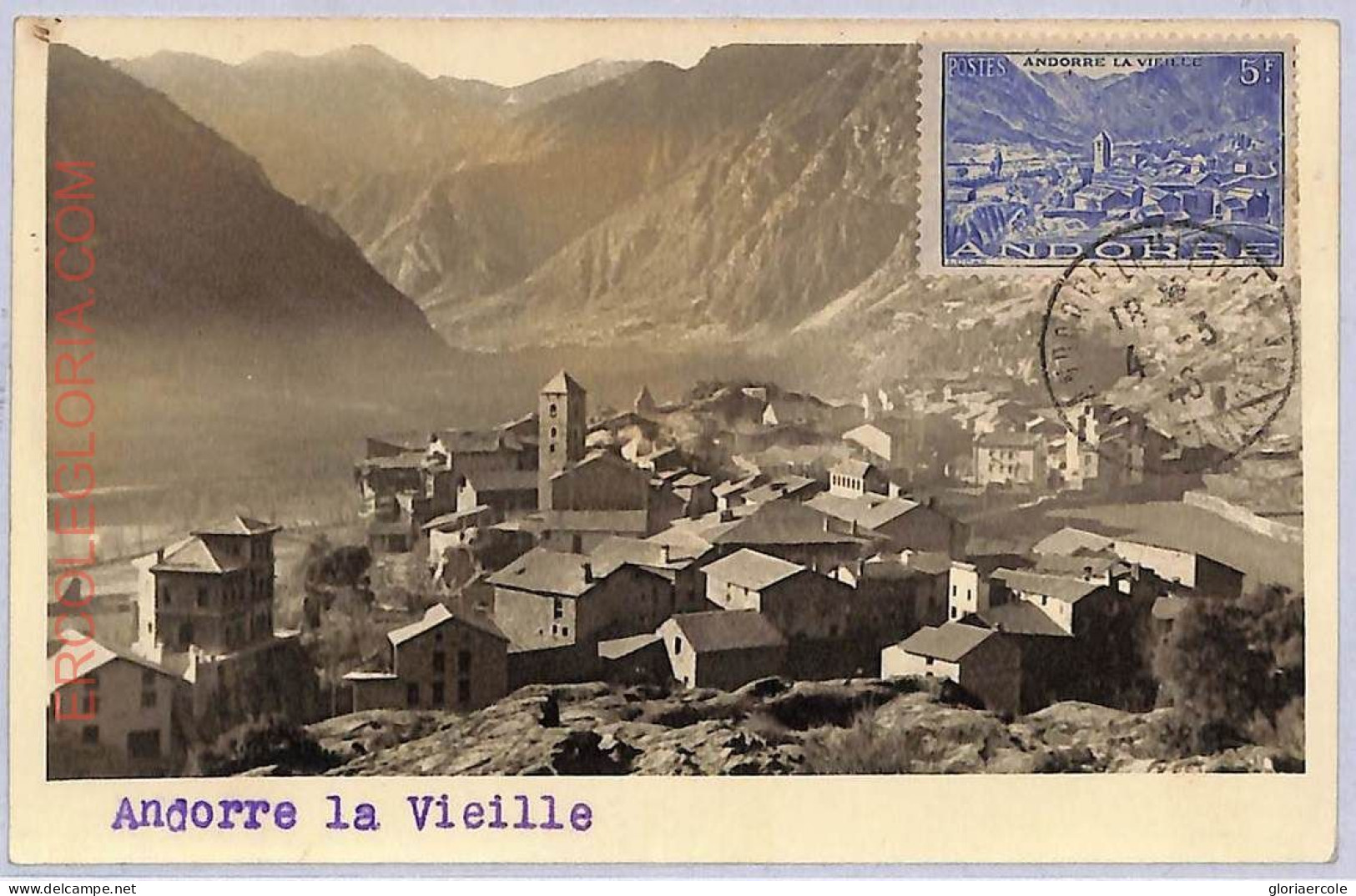 Ad8718 - ANDORRA  - POSTAL HISTORY -  Maximum Card   1946 ARCHITECTURE - Altri & Non Classificati