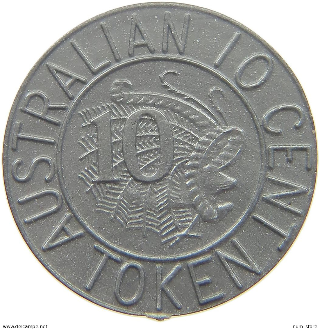 AUSTRALIA TOKEN  TOKEN PLASTIC 10 CENTS ESSO #s052 0763 - Unclassified