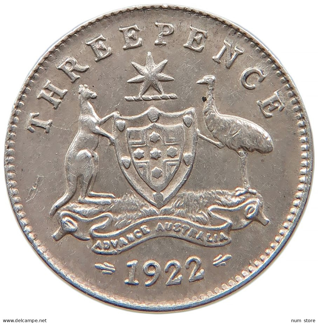 AUSTRALIA THREEPENCE 1922 George V. (1910-1936) #t011 0429 - Threepence