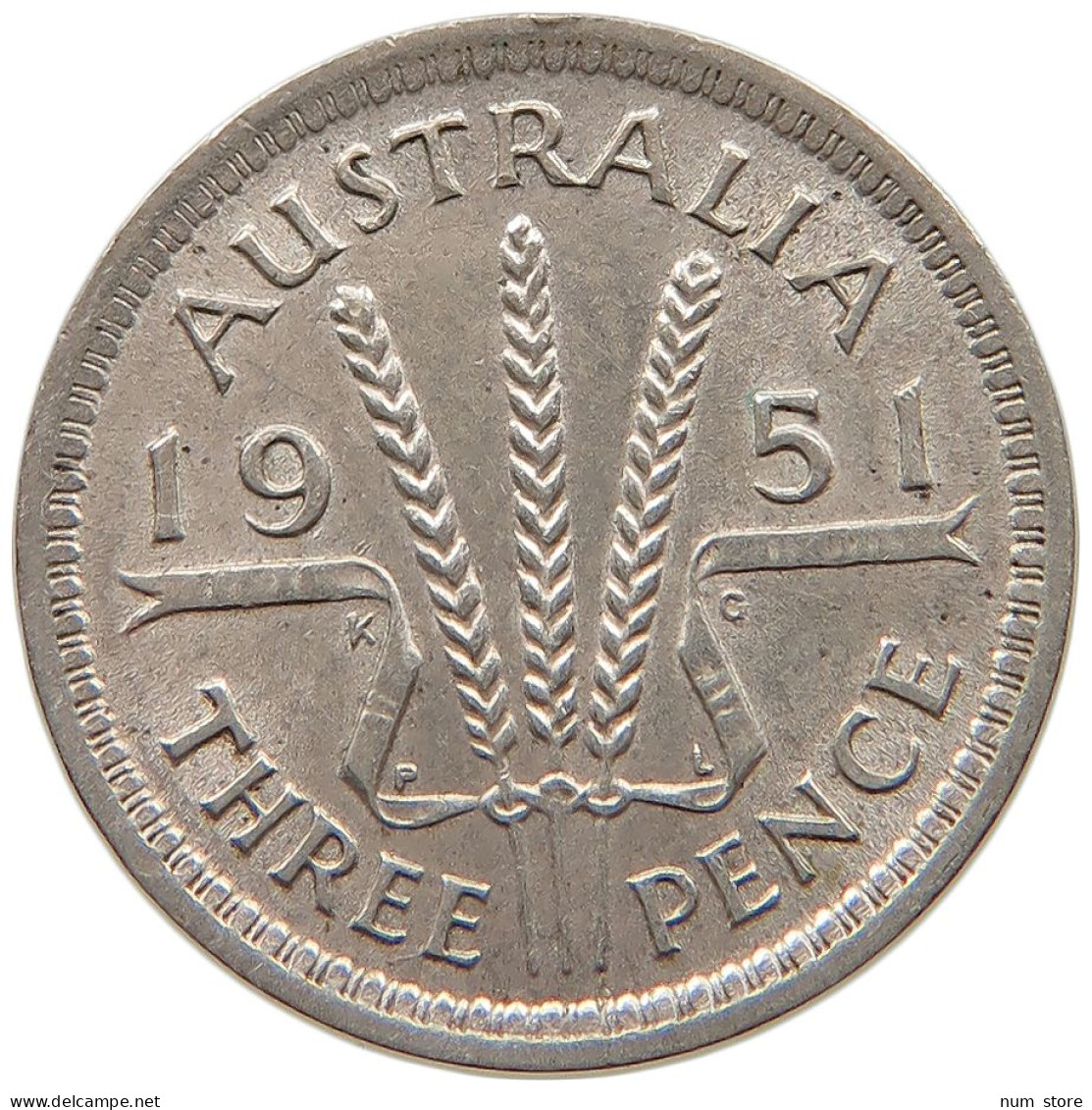 AUSTRALIA THREEPENCE 1951 George VI. (1936-1952) #c004 0045 - Threepence