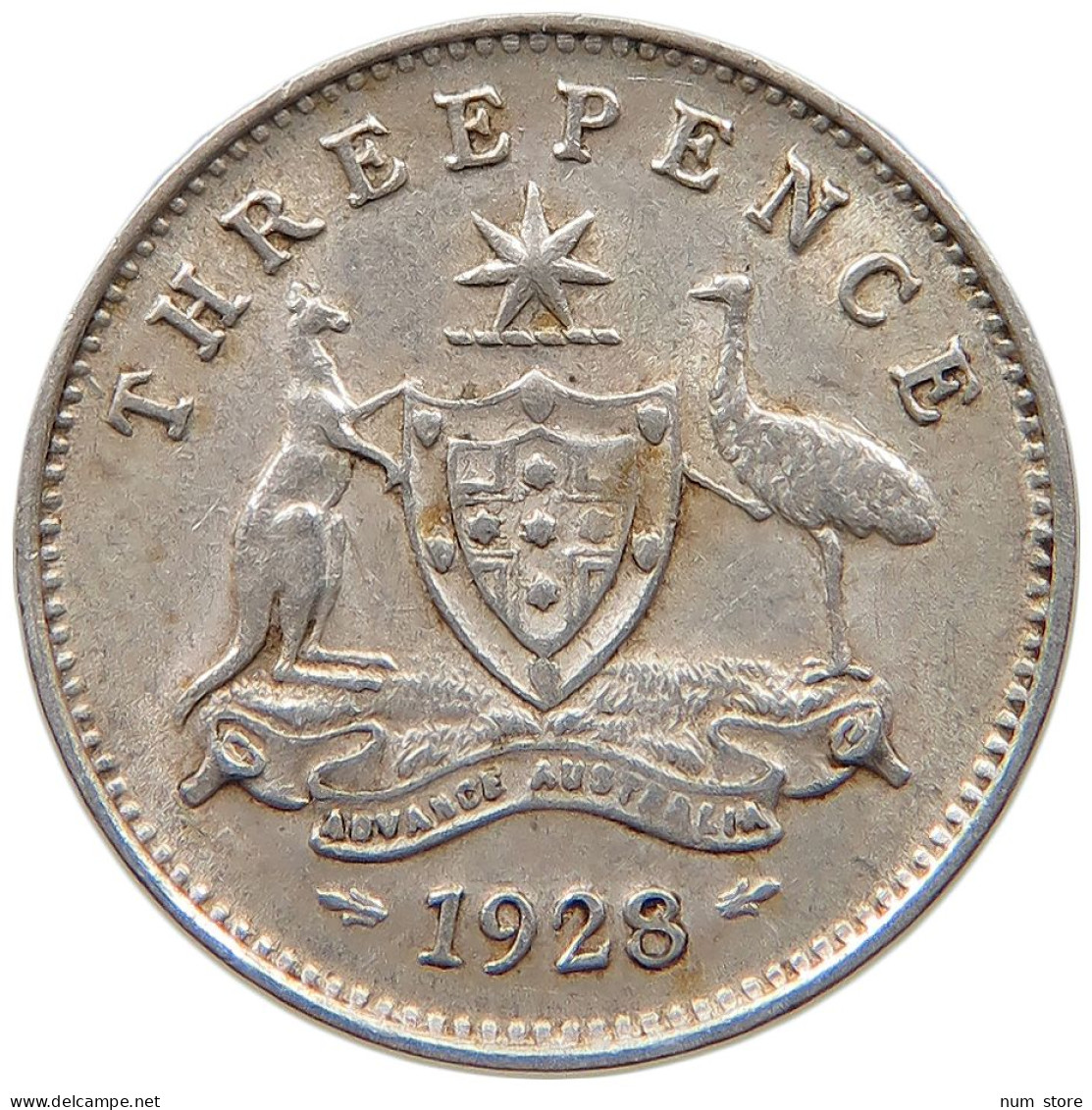 AUSTRALIA THREEPENCE 1928 George V. (1910-1936) #c041 0069 - Threepence