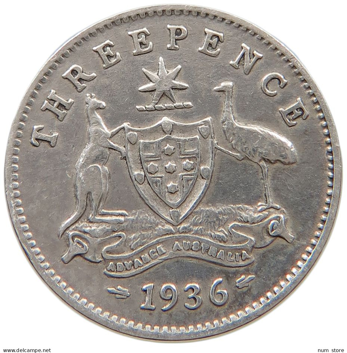 AUSTRALIA THREEPENCE 1936 George V. (1910-1936) #a064 0575 - Threepence