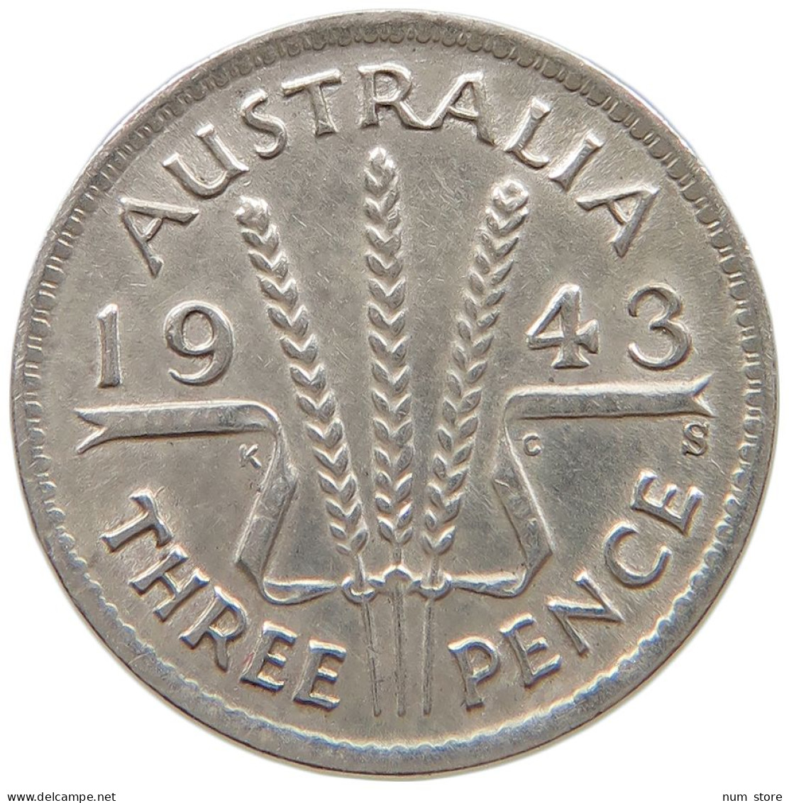 AUSTRALIA THREEPENCE 1943 S George VI. (1936-1952) #a064 0501 - Threepence