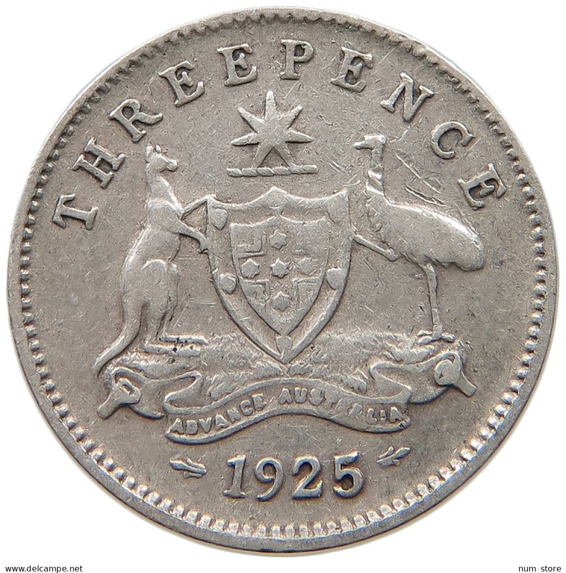 AUSTRALIA THREEPENCE 1925 George V. (1910-1936) #a034 0205 - Threepence