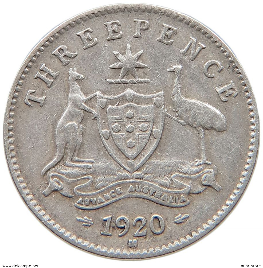 AUSTRALIA THREEPENCE 1920 M George V. (1910-1936) #t011 0343 - Threepence