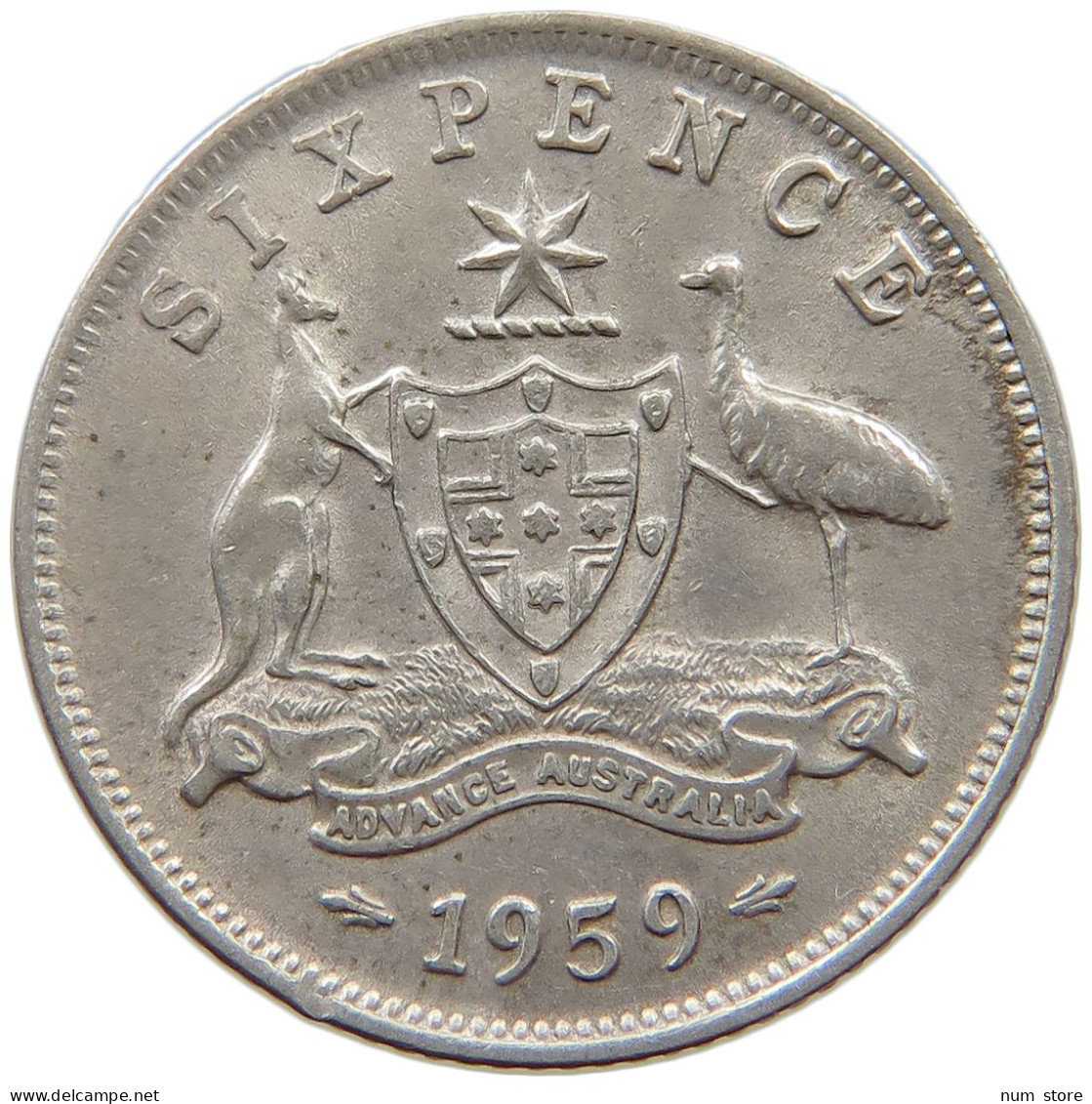 AUSTRALIA SIXPENCE 1959 Elizabeth II. (1952-) #a082 0463 - Sixpence