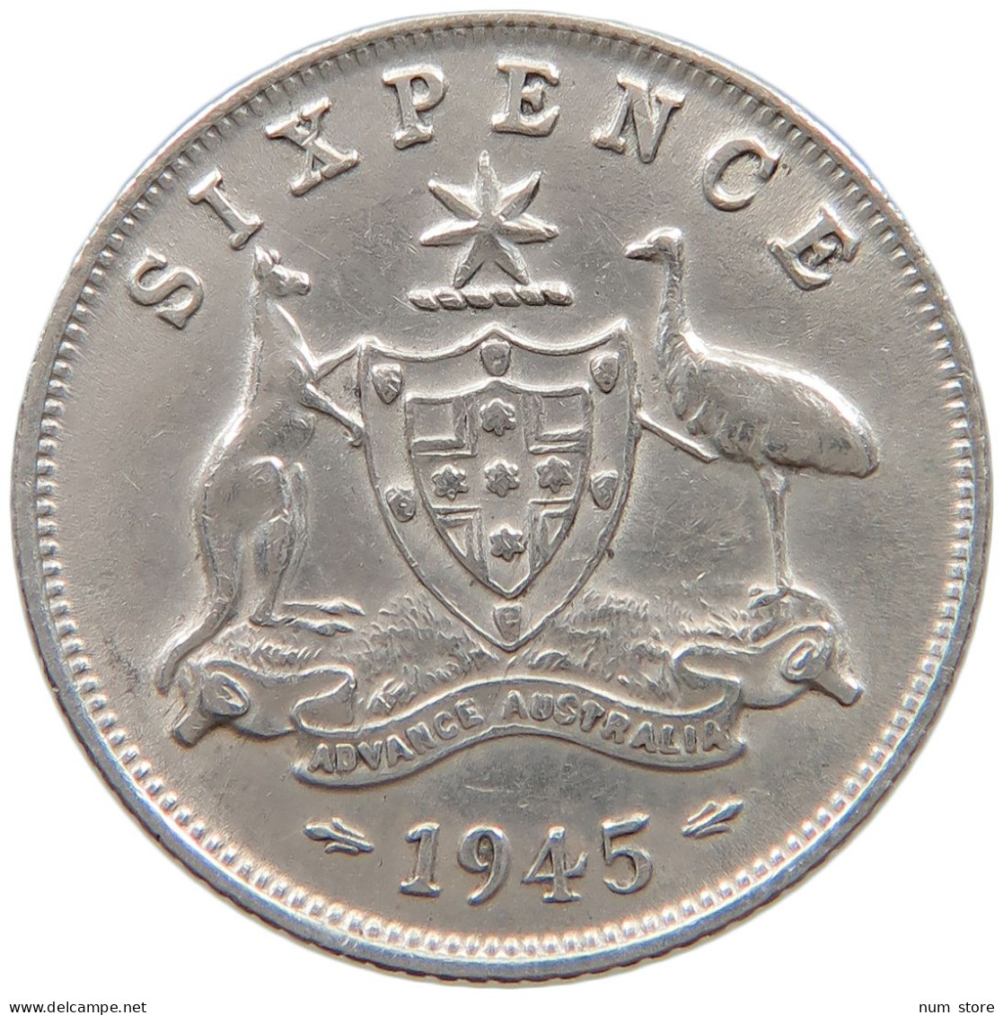 AUSTRALIA SIXPENCE 1945 George VI. (1936-1952) #a064 0171 - Sixpence