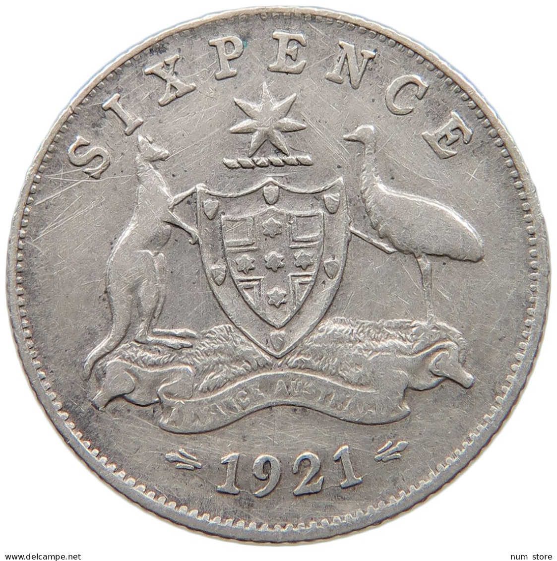 AUSTRALIA SIXPENCE 1921 George V. (1910-1936) #a032 0951 - Sixpence