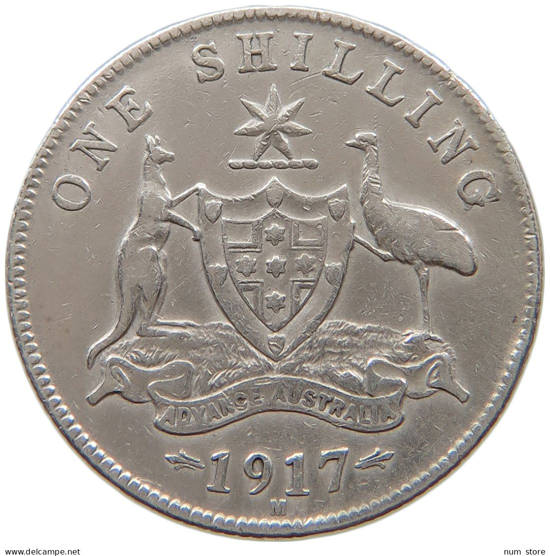 AUSTRALIA SHILLING 1917 M George V. (1910-1936) #t157 0679 - Shilling