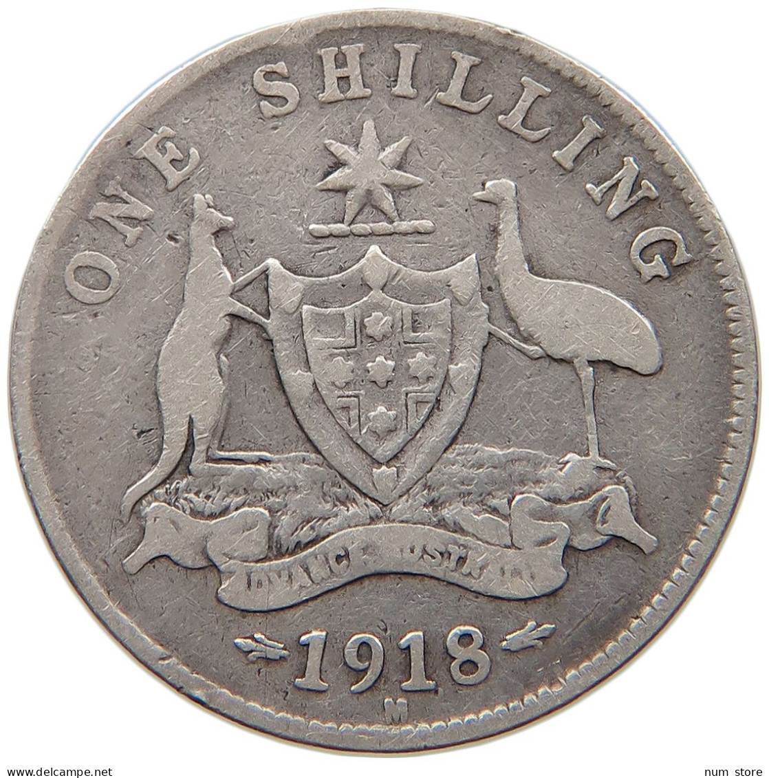 AUSTRALIA SHILLING 1918 M George V. (1910-1936) #s004 0229 - Shilling