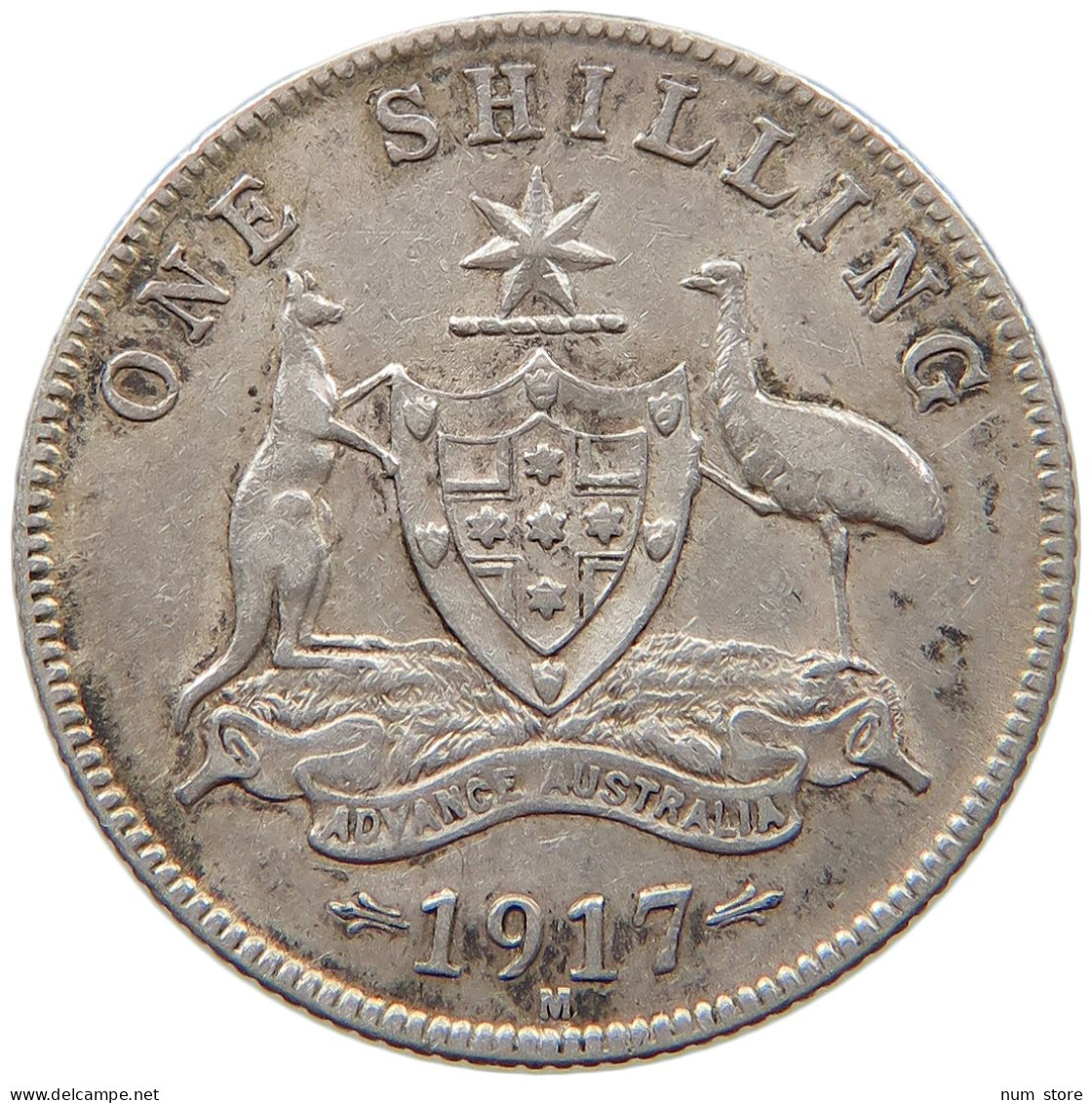 AUSTRALIA SHILLING 1917 George V. (1910-1936) #s016 0293 - Shilling