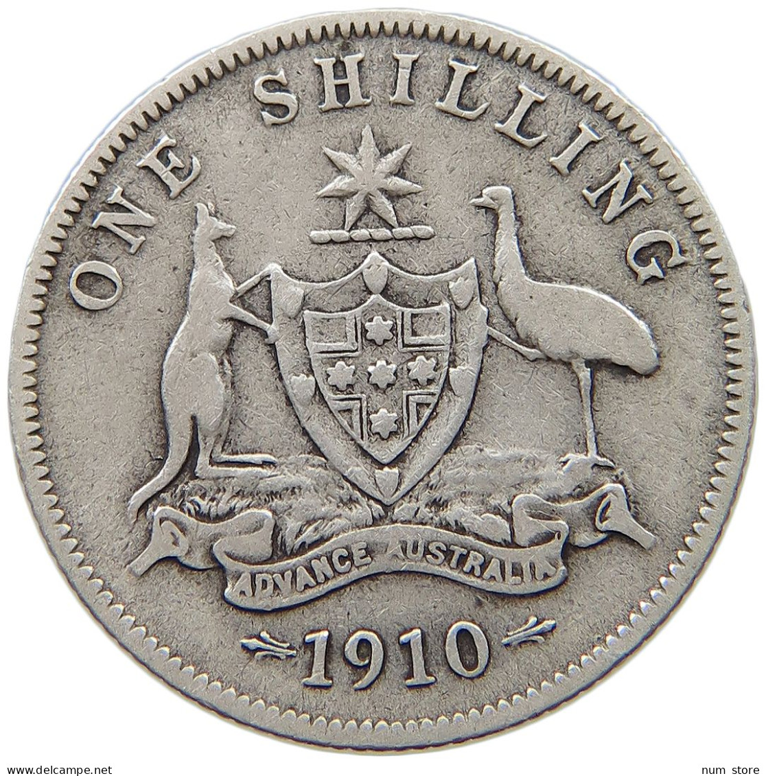 AUSTRALIA SHILLING 1910 Edward VII., 1901 - 1910 #s049 0249 - Shilling