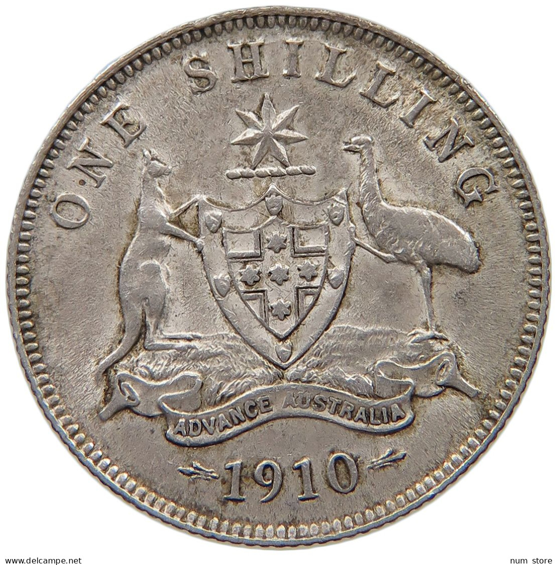 AUSTRALIA SHILLING 1910 Edward VII., 1901 - 1910 #c032 0255 - Shilling