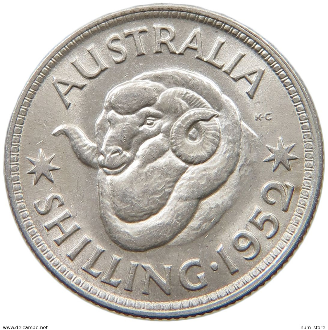 AUSTRALIA SHILLING 1952 George VI. (1936-1952) #a032 0841 - Shilling