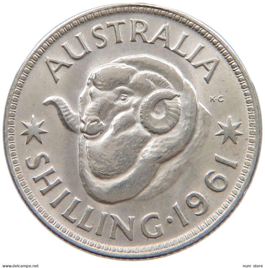 AUSTRALIA SHILLING 1961 Elizabeth II. (1952-) #a064 0051 - Shilling