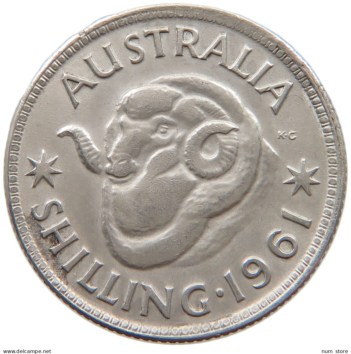 AUSTRALIA SHILLING 1961 Elizabeth II. (1952-) #a064 0039 - Shilling
