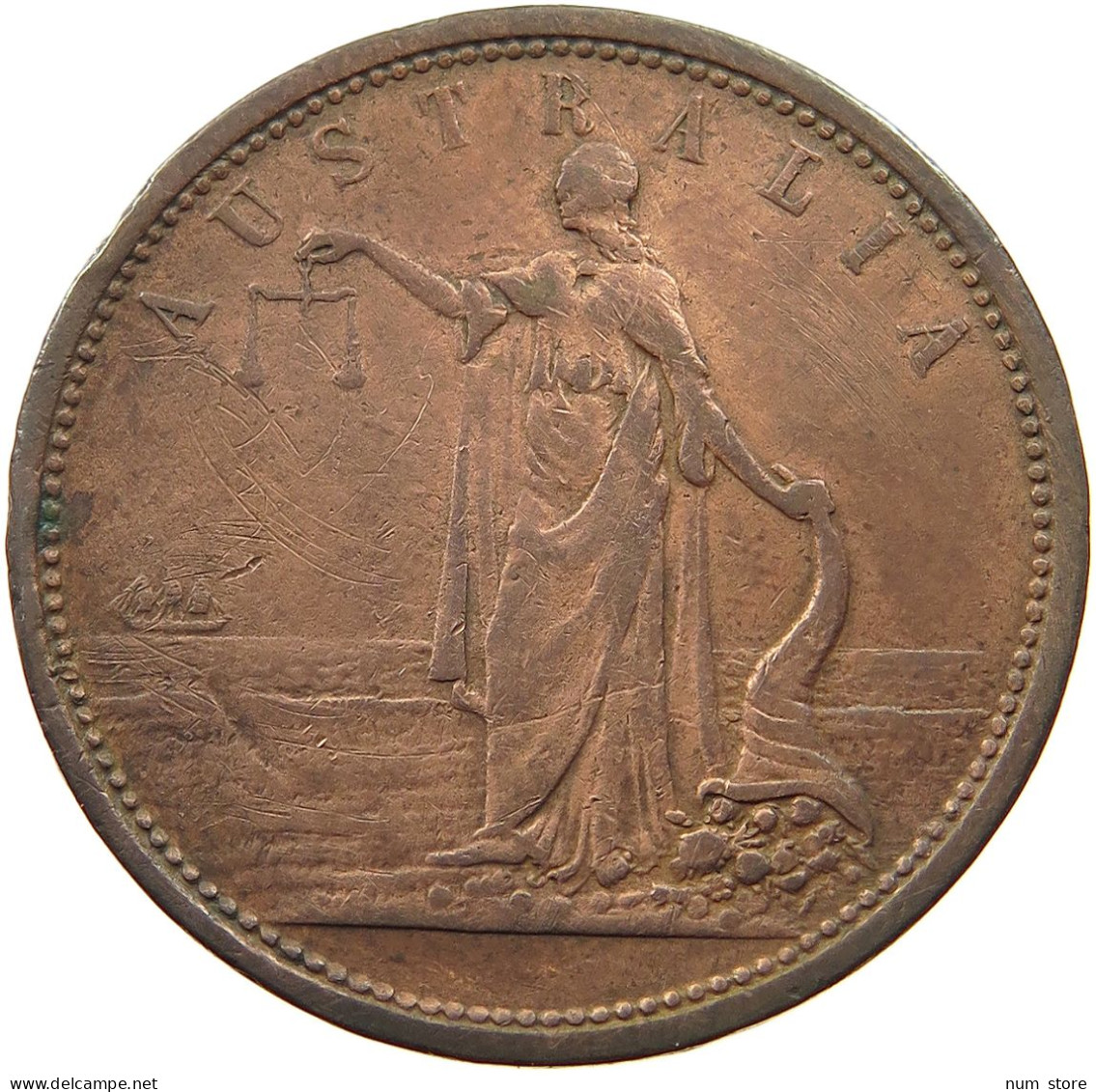 AUSTRALIA PENNY TOKEN 1820 PENNY TOKEN SYDNEY IREDALE 1820 #t059 0189 - Penny