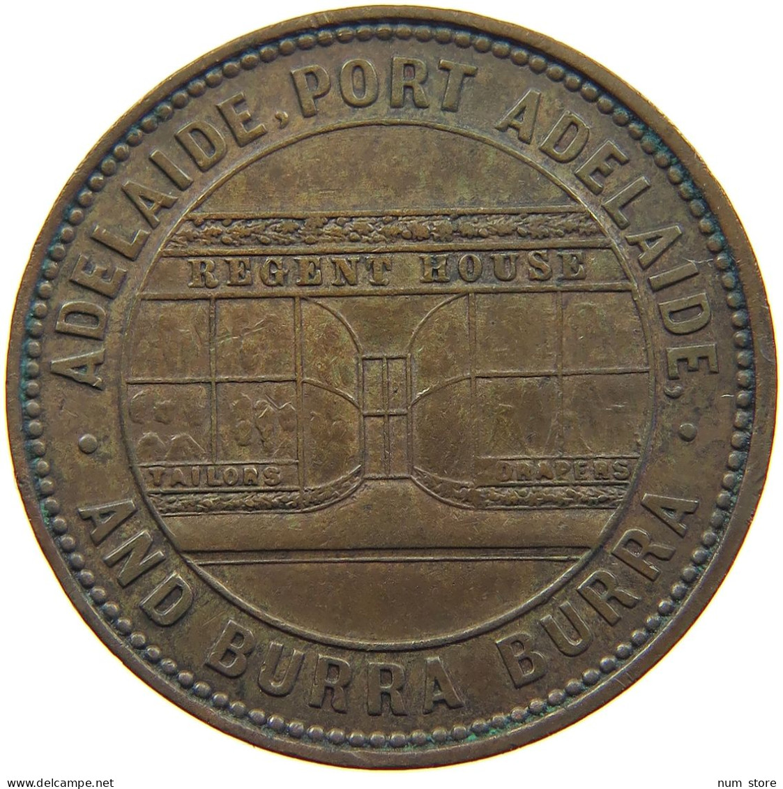 AUSTRALIA PENNY TOKEN 1857 Victoria (1837-1901) CROCKER HAMILTON #t008 0309 - Penny